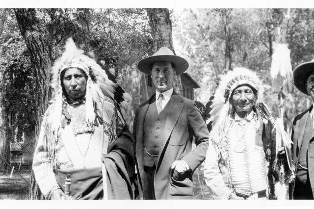 P-075-14-012c White Bull, William S. Hart, Luther Standing Bear