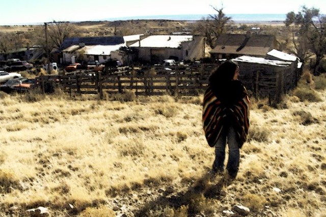 Woman standing in field