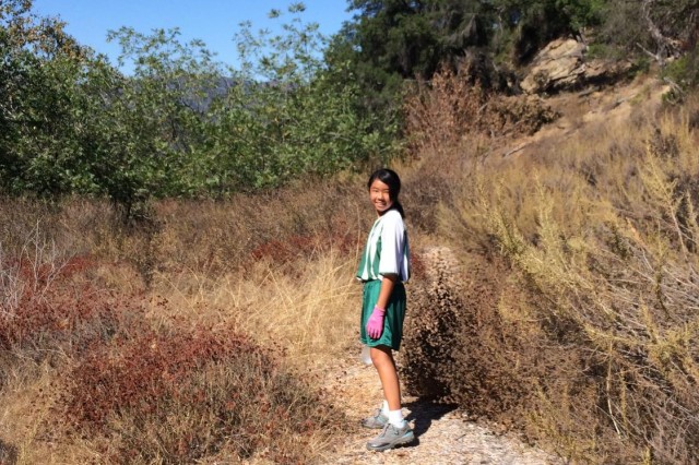 Rachel Ann exploring the Rosemont Preserve. 