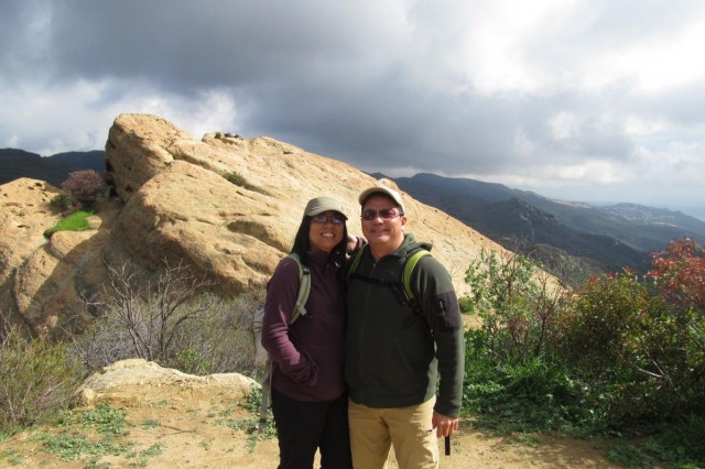 Dennis and Gerri hiking in Topanga State Park