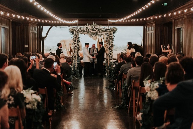 Wedding set in diorama hall 