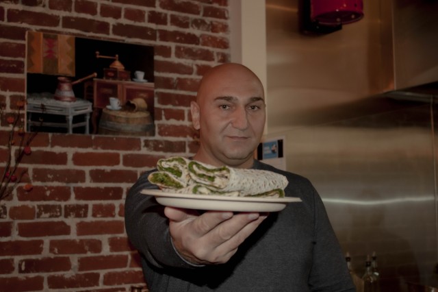 Man holding bread 