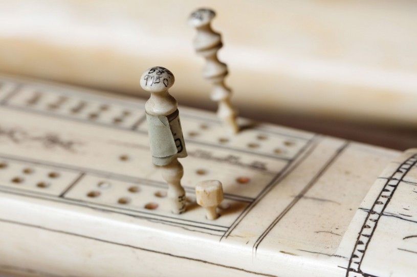 Image of of William S. Hart's Cribbage Board 