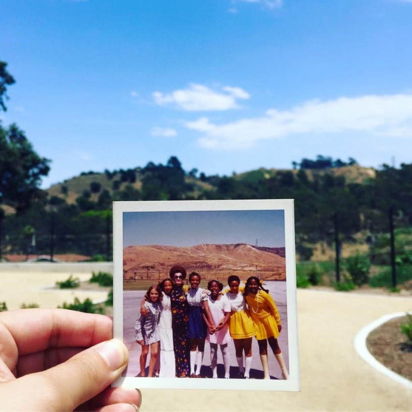 Stoneview Nature Center, then and Now. Lynell is pictured far right. 