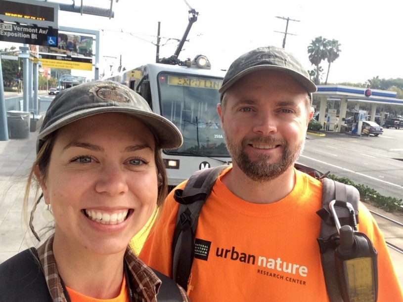 Bree Putman and Greg Pauly ride the metro 