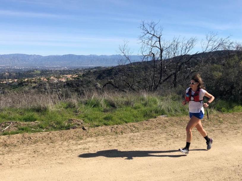 Telma running in Santa Monica