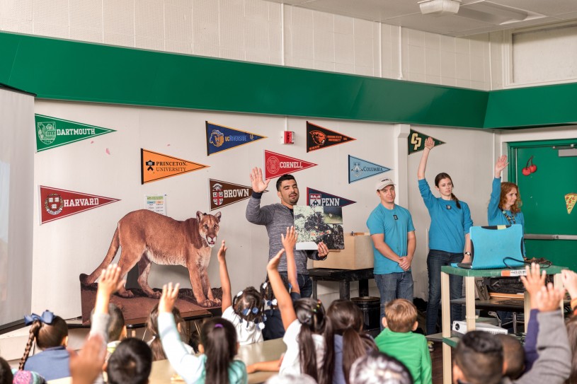 NHMLAC staff at local Lindbergh Elementary School in Lynwood