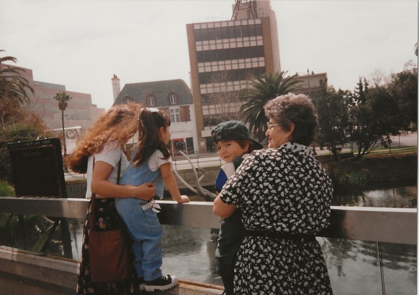 Sally Marquez's as a child at the La Brea Tar Pits