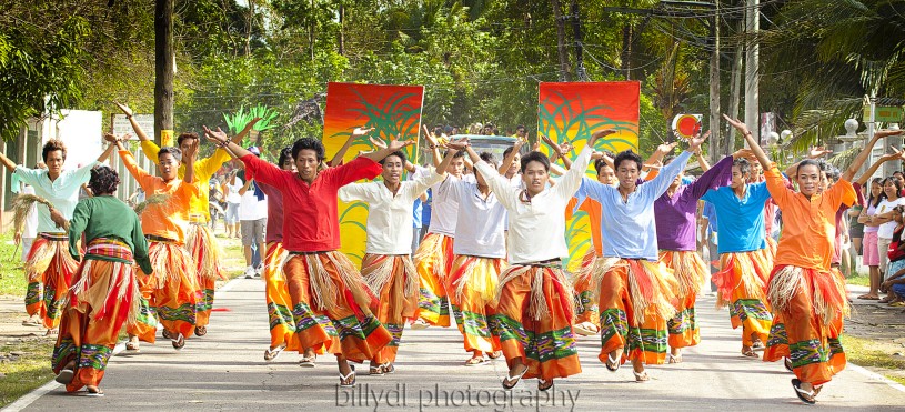 People in parade celebrating 