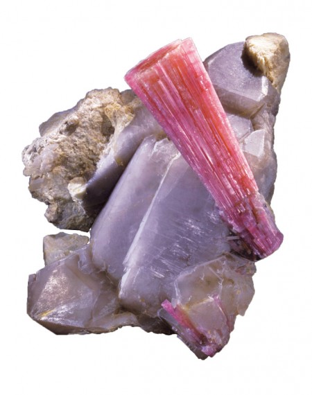 Pink tourmaline gem 